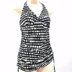 NWT Croft & Barrow Trailing Dots Tankini Top